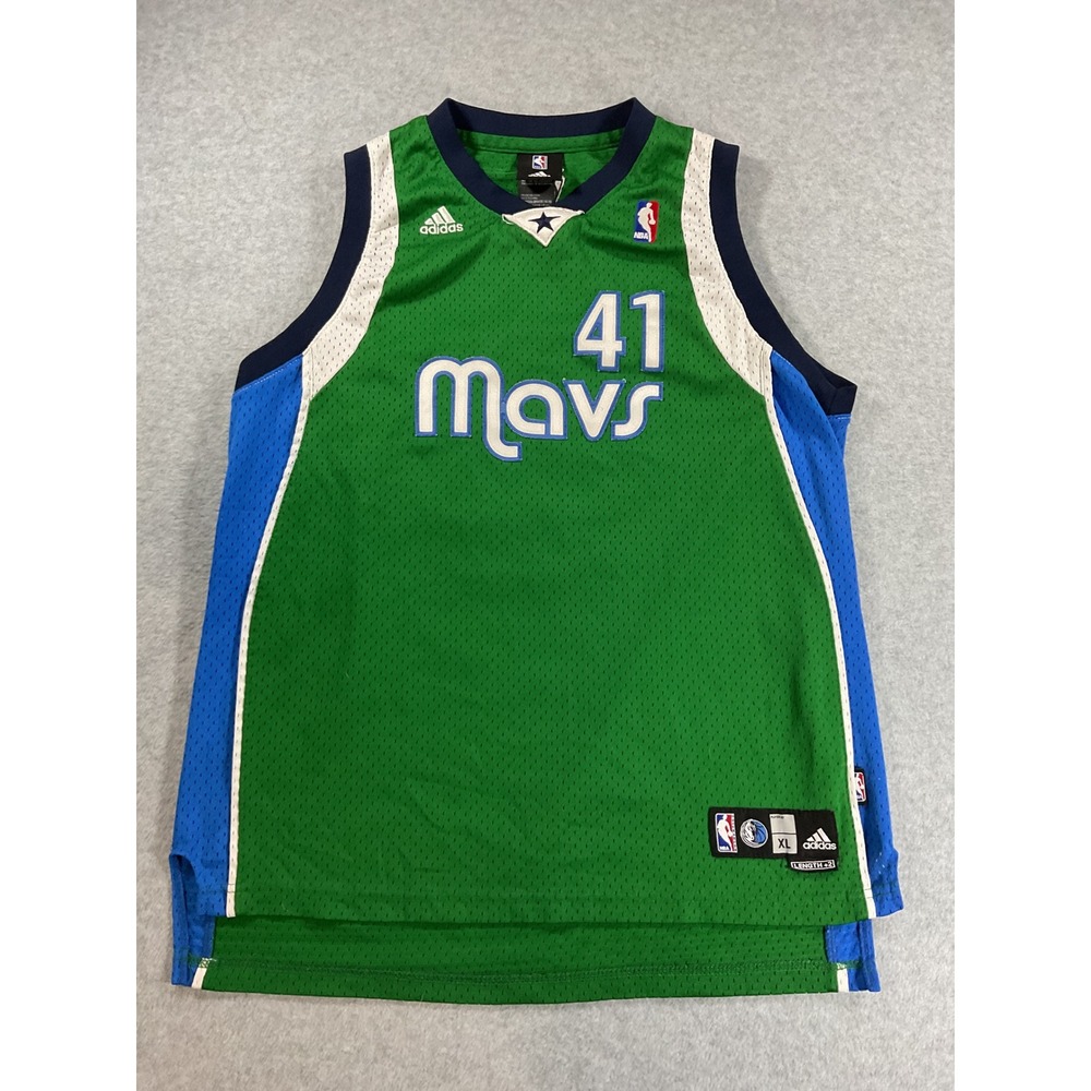 Adidas Dallas Mavericks Dirk Nowitzki 41 Jersey Youth XL NBA Basketball 2079